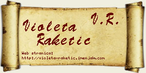 Violeta Raketić vizit kartica
